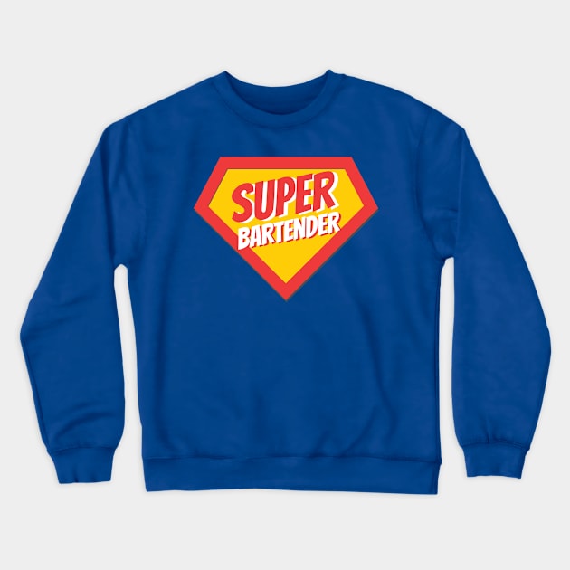 Bartender Gifts | Super Bartender Crewneck Sweatshirt by BetterManufaktur